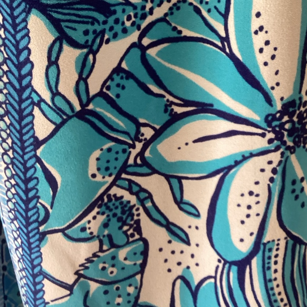 Lilly Pulitzer Blue and White Floral women’s One-Piece maxi romper - Picture 5 of 5